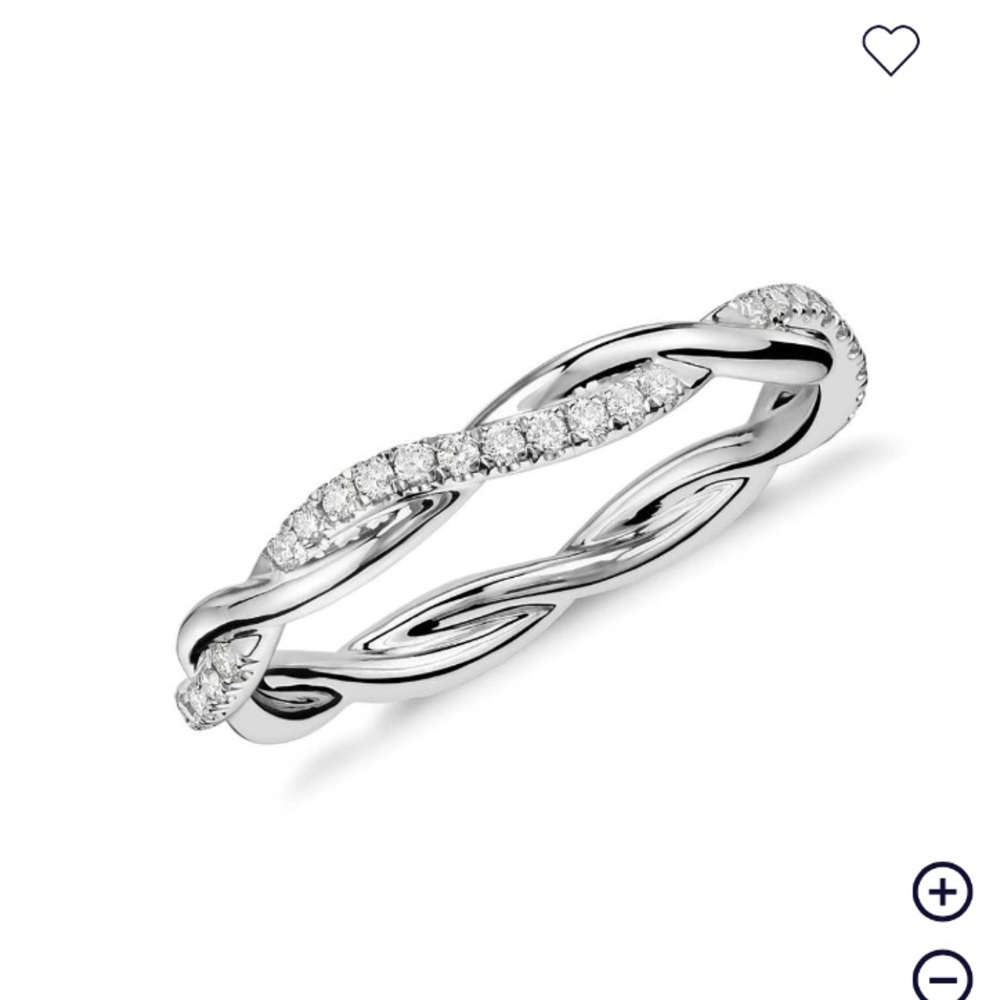 Petite Twist Diamond Eternity Ring in 14k gold